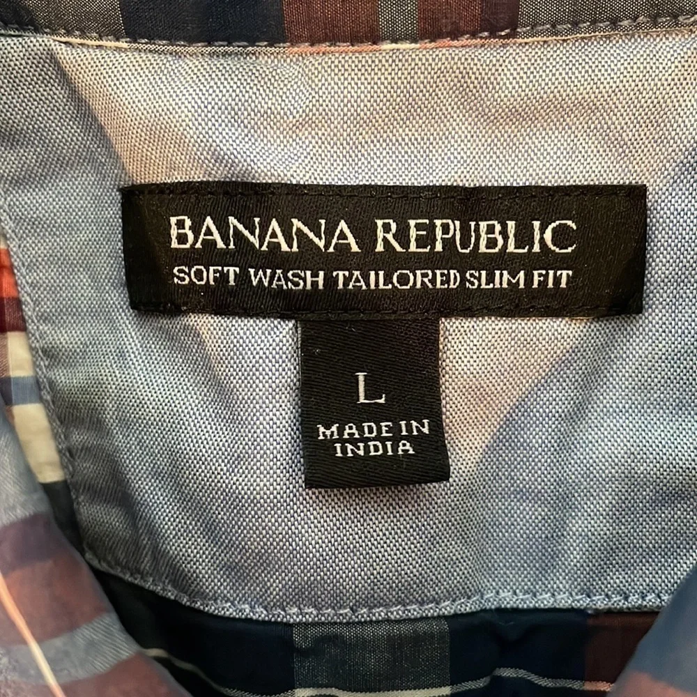 Banana Republic Men’s Tailored Slim Fit Button Down Long Sleeve Shirt Large